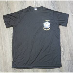 USDSA UNITED STATES DEPUTY SHERIFF ASSOCIATION T Shirt Size L Men's Logo Black